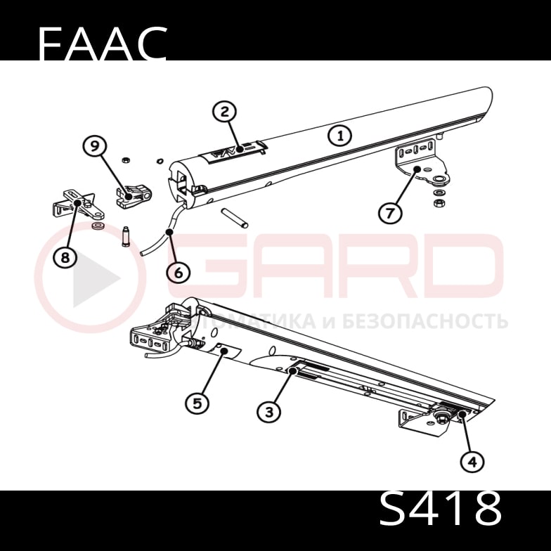 Привод распашной FAAC S418 детализация